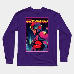 Retro Anime Comic Hero | Anime Origin | Vintage Anime Art Long Sleeve T-Shirt